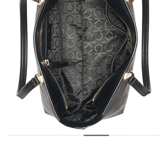 Calvin Klein Black and Brown Shoulder Bag - Picture 4 of 5